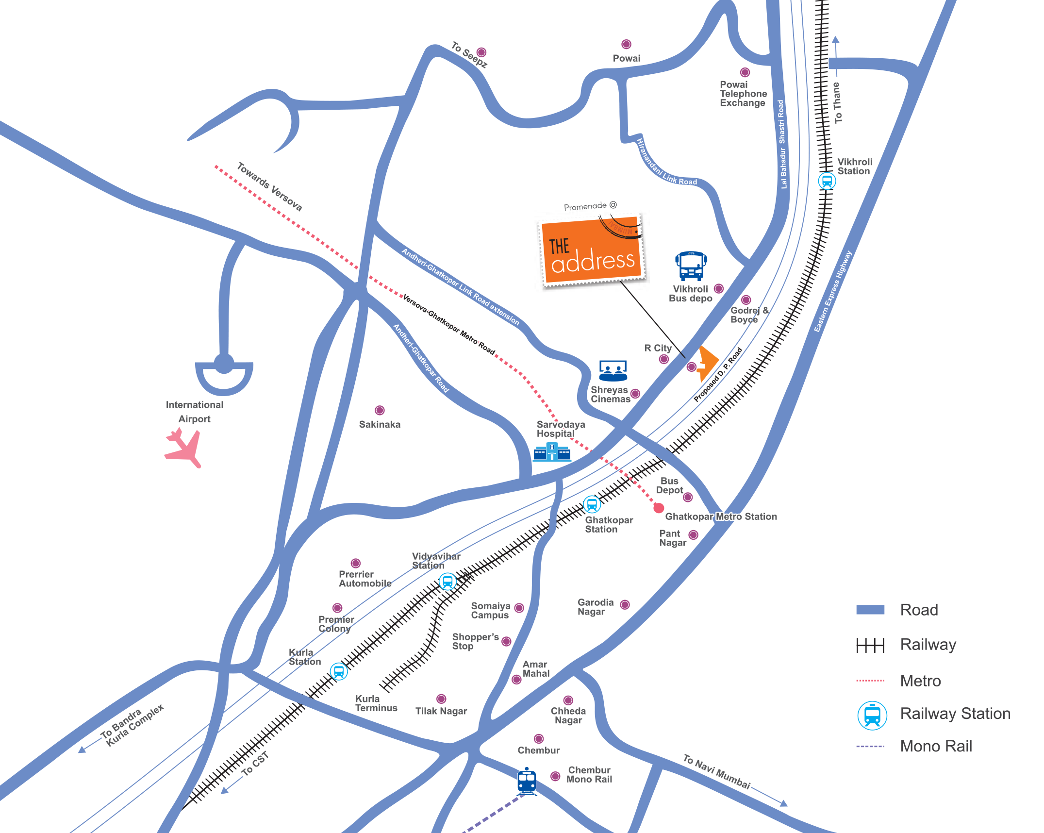 Wadhwa The Address Location Map Image