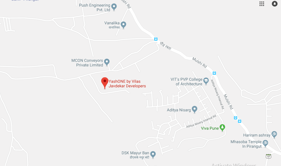 YashONE, Pirangut Location Map Image