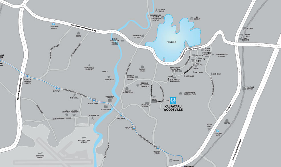 Kalpataru Woods Ville Location Map Image
