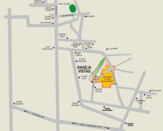 Raheja Vistas Location Map Image