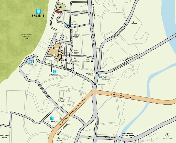 Kalpataru Pristine Location Map Image