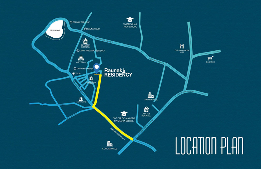 Raunak Residency Location Map Image