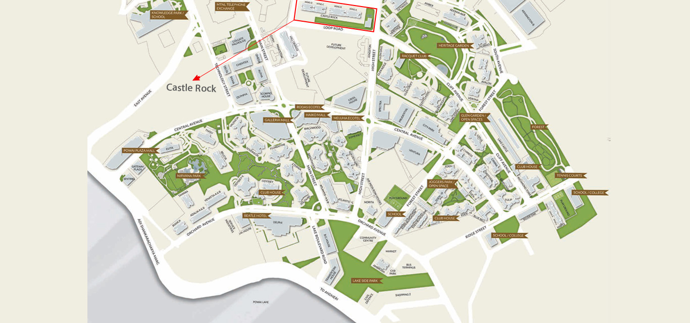 Hiranandani Castle Rock Location Map Image