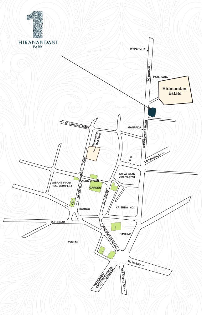 One Hiranandani Park Location Map Image