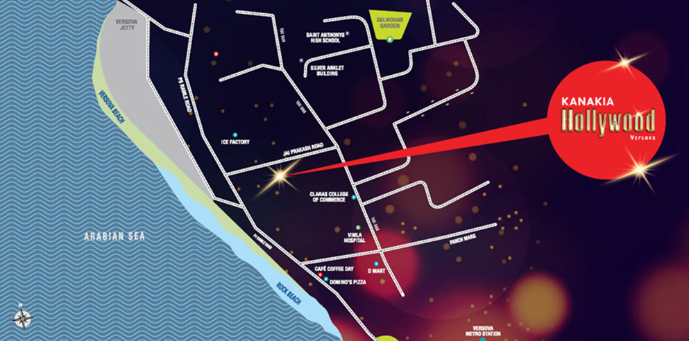 Kanakia Hollywood Location Map Image