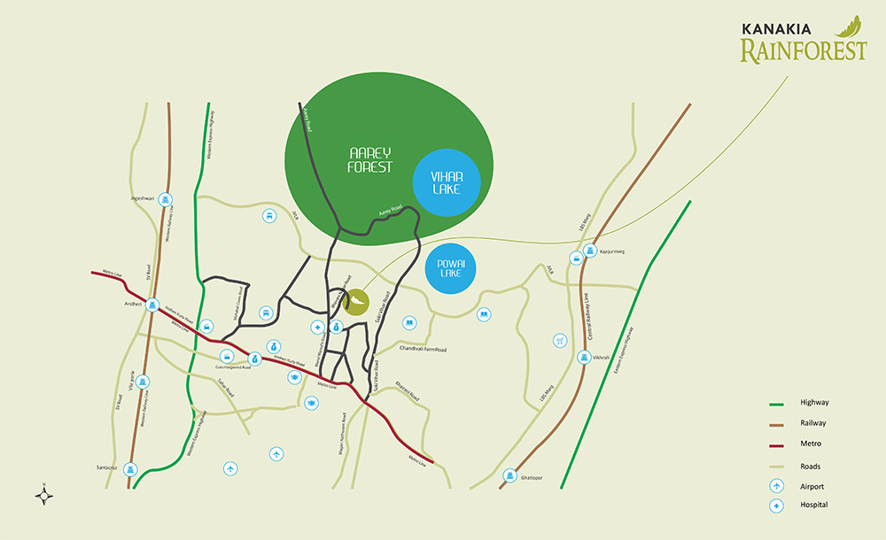 Kanakia Rainforest Location Map Image