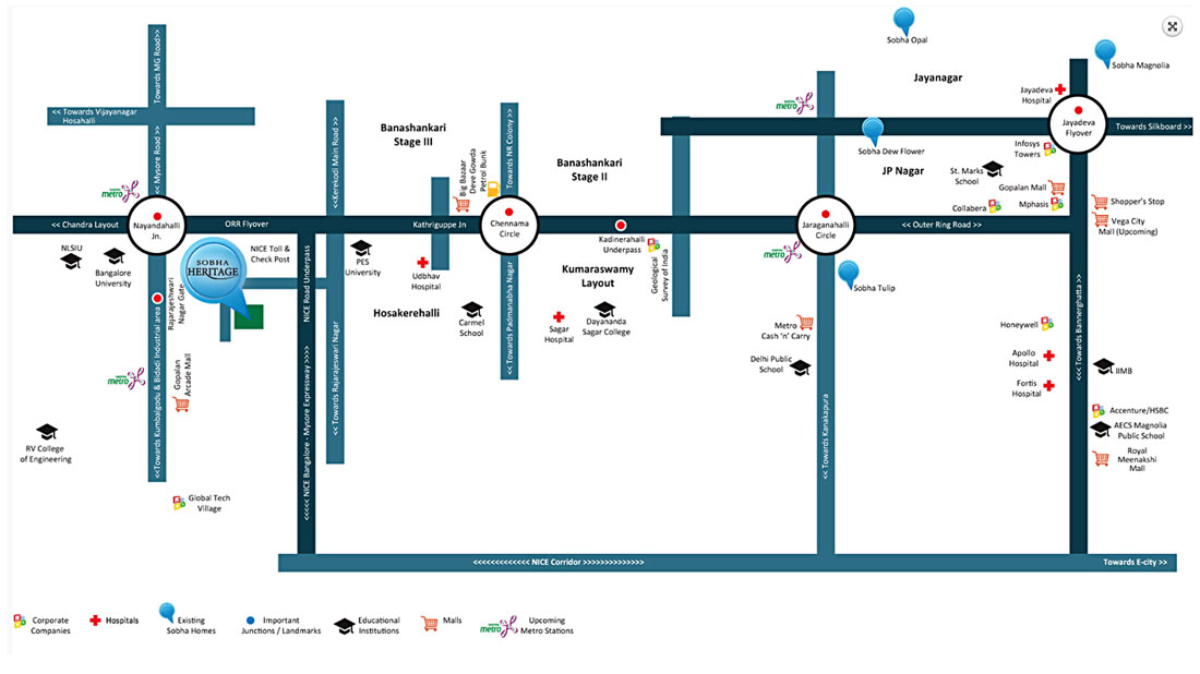 Sobha Heritage Location Map Image