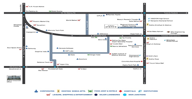 Sobha Ltd. Sobha Avenue Location Map Image
