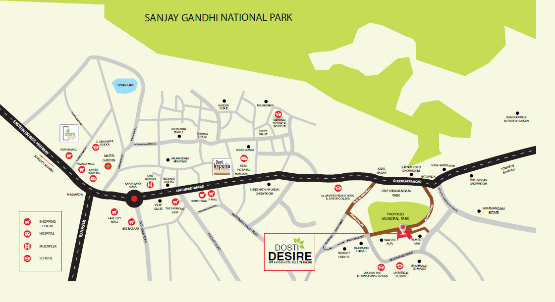 Dosti Desire Location Map Image