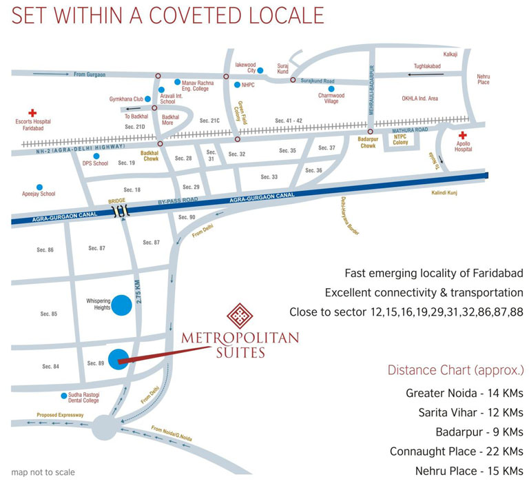 KST Metropolitan Suites Location Map Image