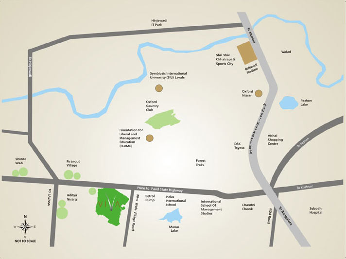 THE GLADES BY RAHEJA VIVA Location Map Image