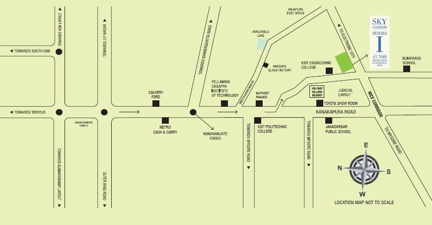 Puravankara Sky Condos Series I Location Map Image