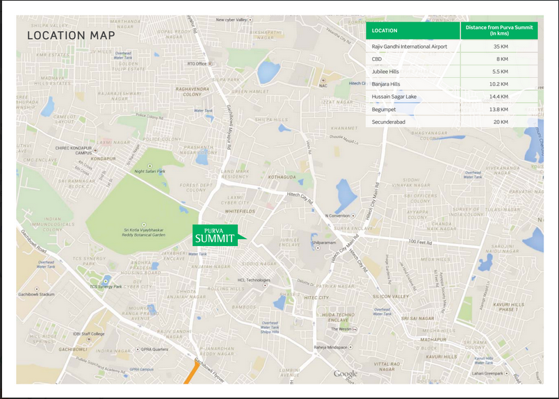 Puravankara Purva Summit Location Map Image