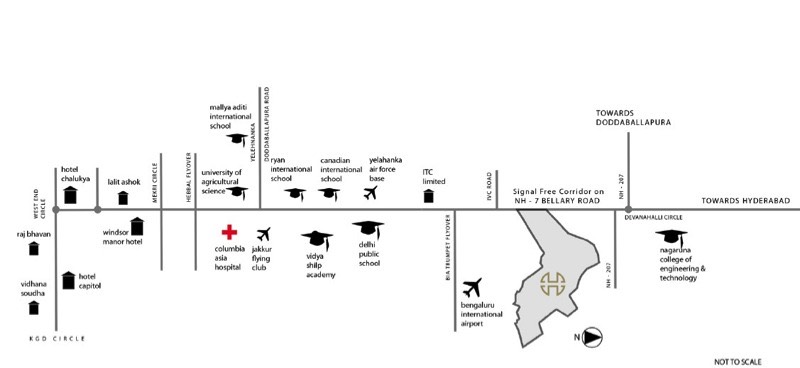 Hiranandani Chancery Location Map Image