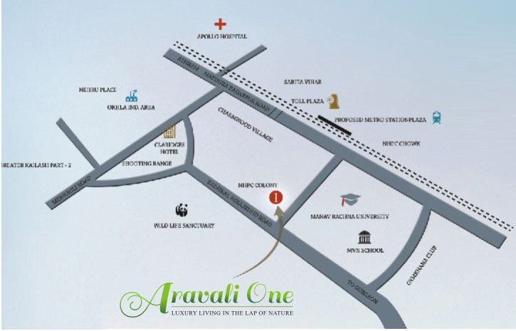 Maxheights Aravali One Location Map Image