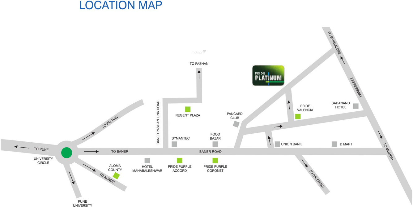 Pride Platinum Location Map Image