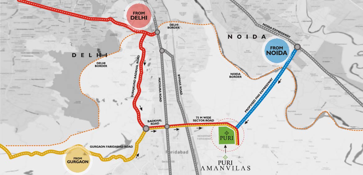 Puri Amanvilas Location Map Image