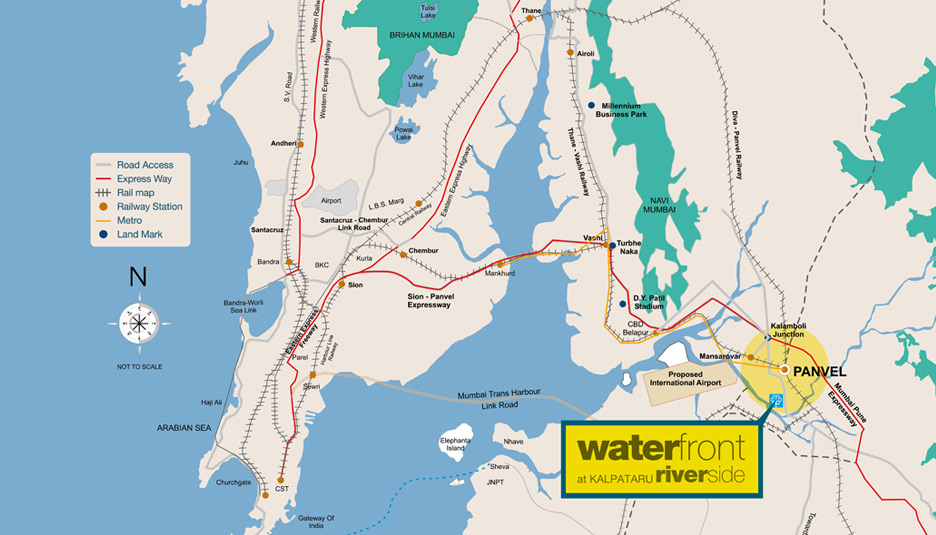 Waterfront at Kalpataru Riverside Location Map Image