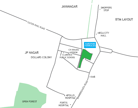 Vaishnavi Terraces Location Map Image