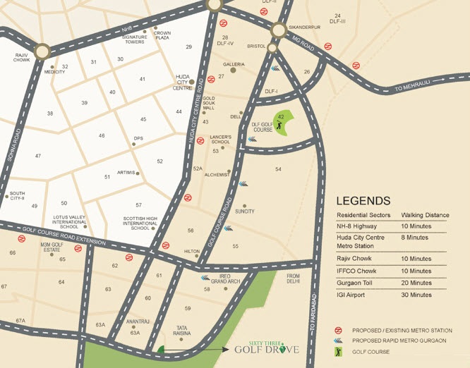 Bedarwal Sixty Three Golf Drive Location Map Image