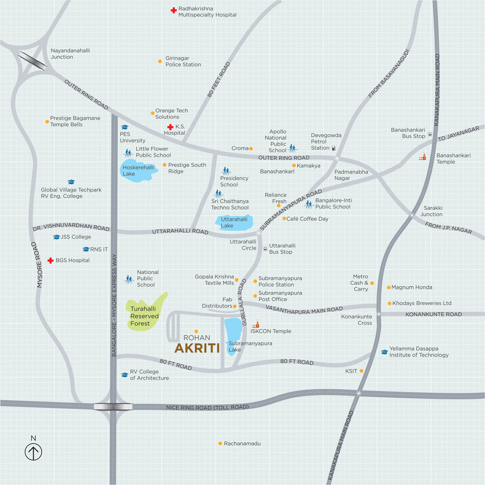Rohan Akriti Location Map Image