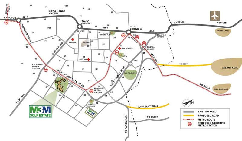 M3m India M3m Golf Arch Location Map Image