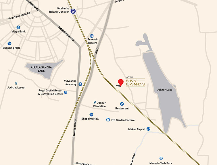 Arvind Skylands Location Map Image