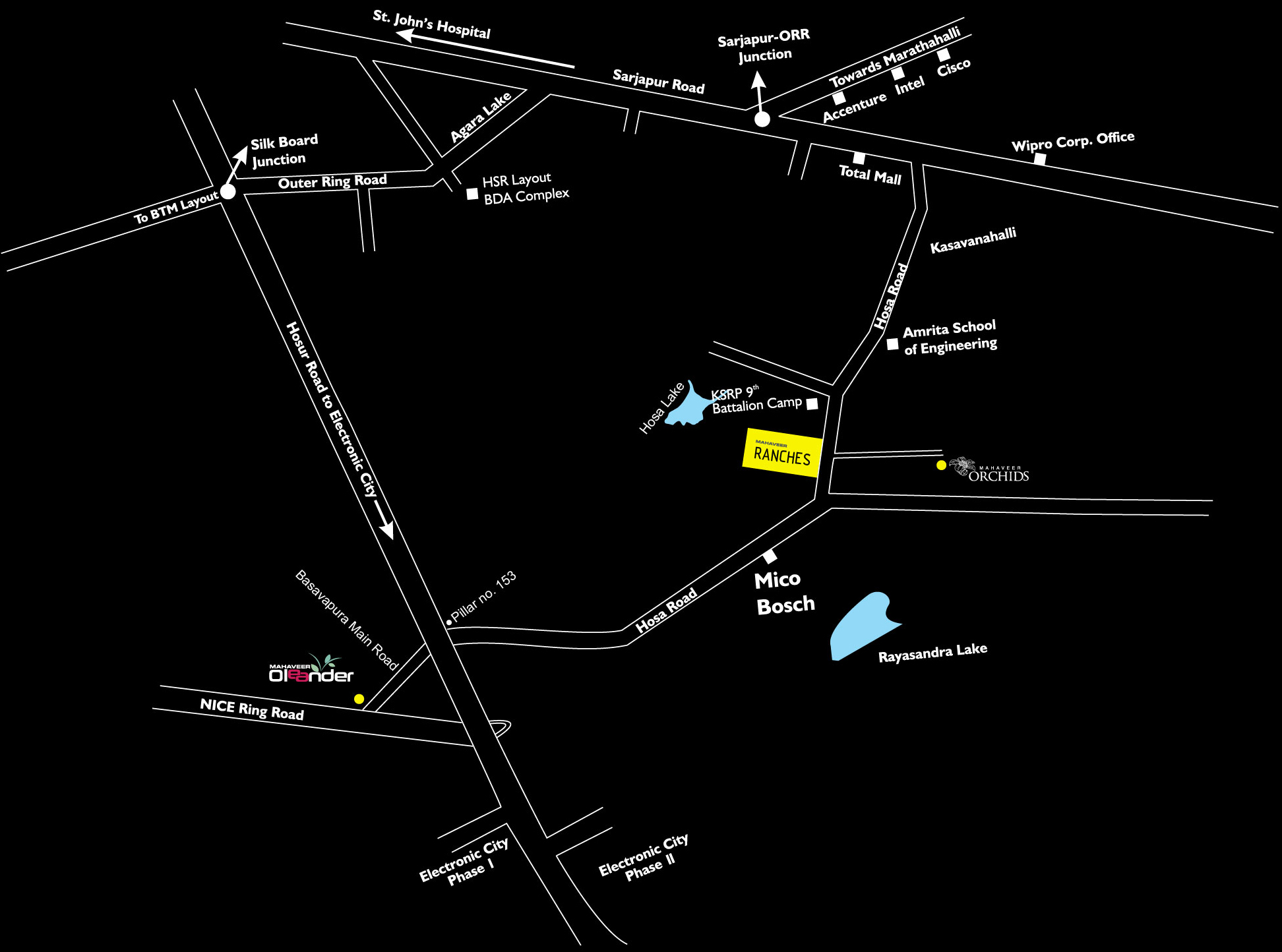 Mahaveer Ranches Location Map Image