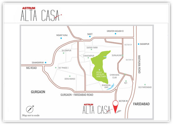 Astrum Homes Alta Casa Location Map Image