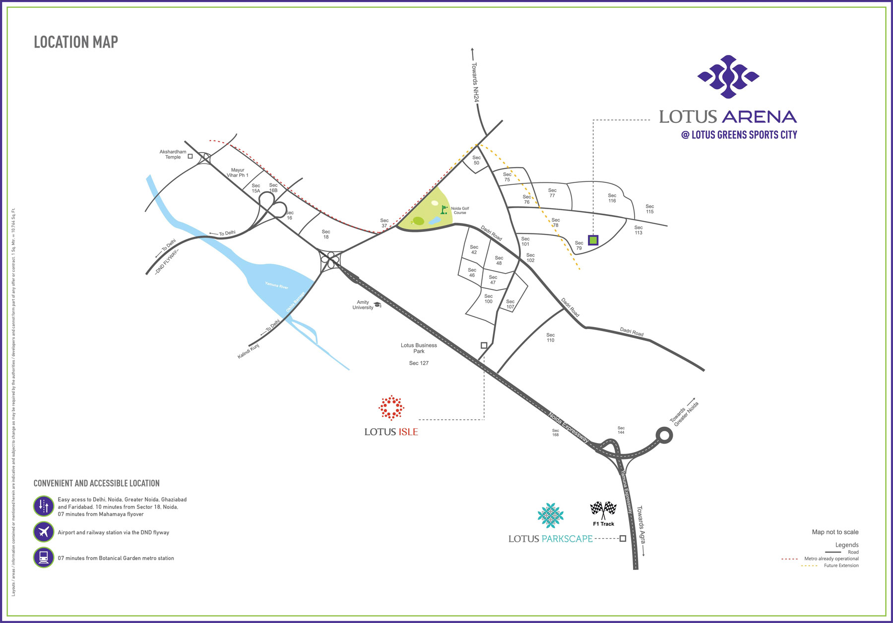 Lotus Greens Arena Location Map Image