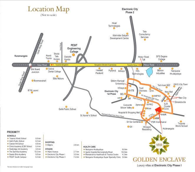 VRR Golden Enclave Location Map Image