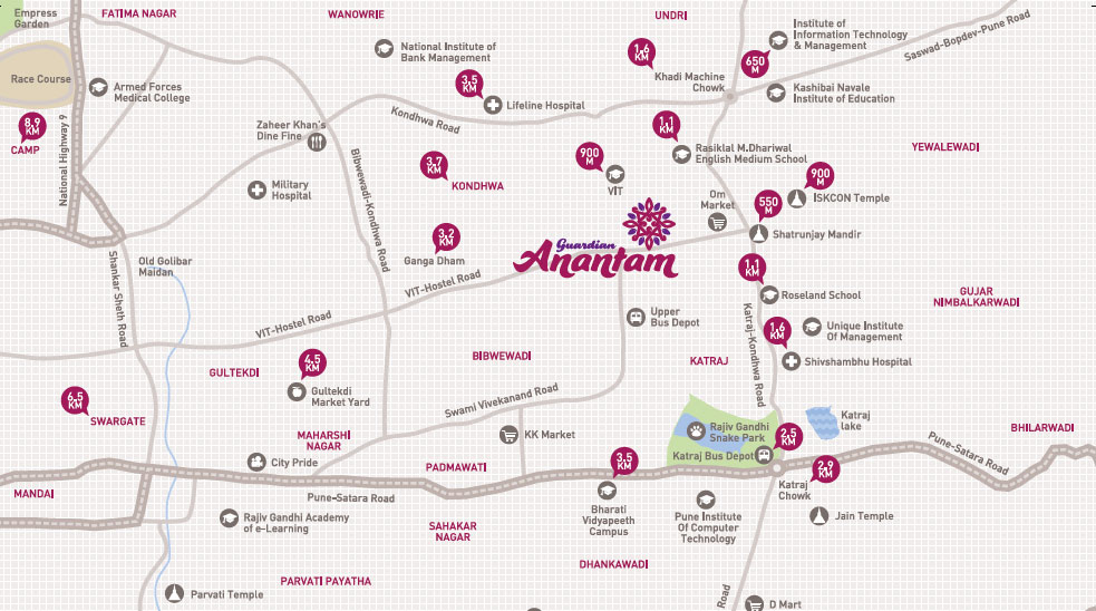 Guardian Anantam Location Map Image