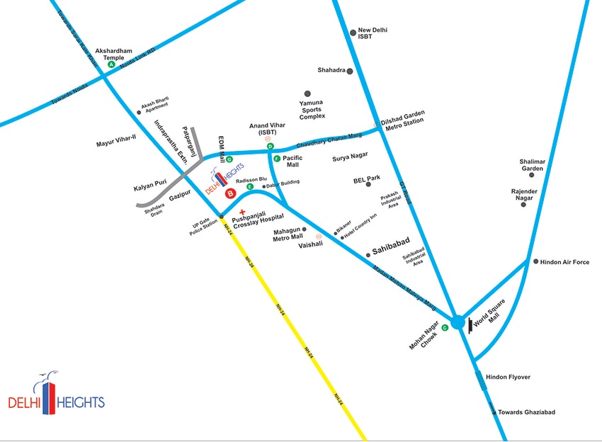 Svp Delhi Heights Location Map Image