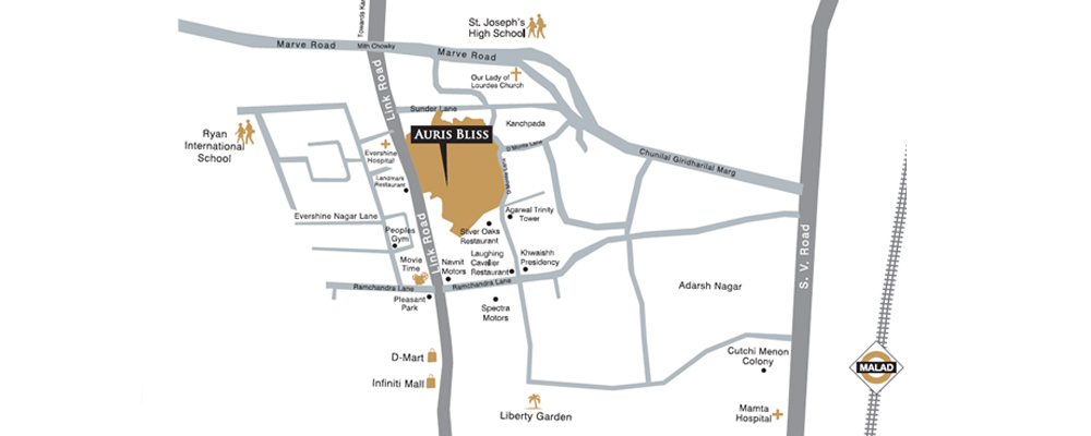 Auris Bliss Location Map Image