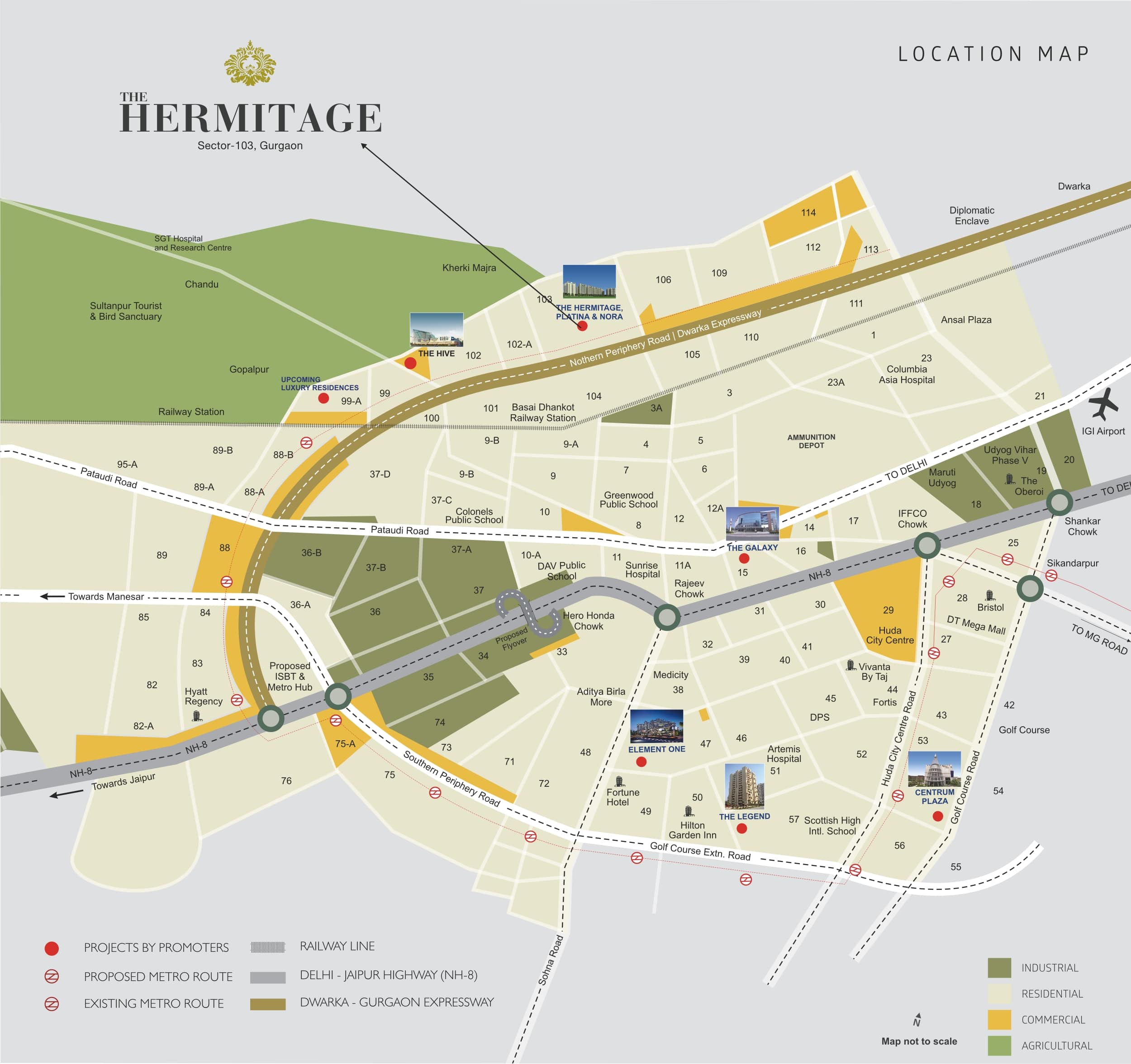 Satya The Hermitage Location Map Image