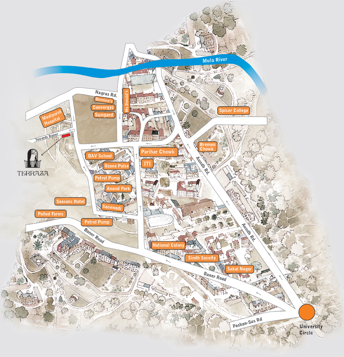 Sanskruti Lifespaces Terraza Location Map Image