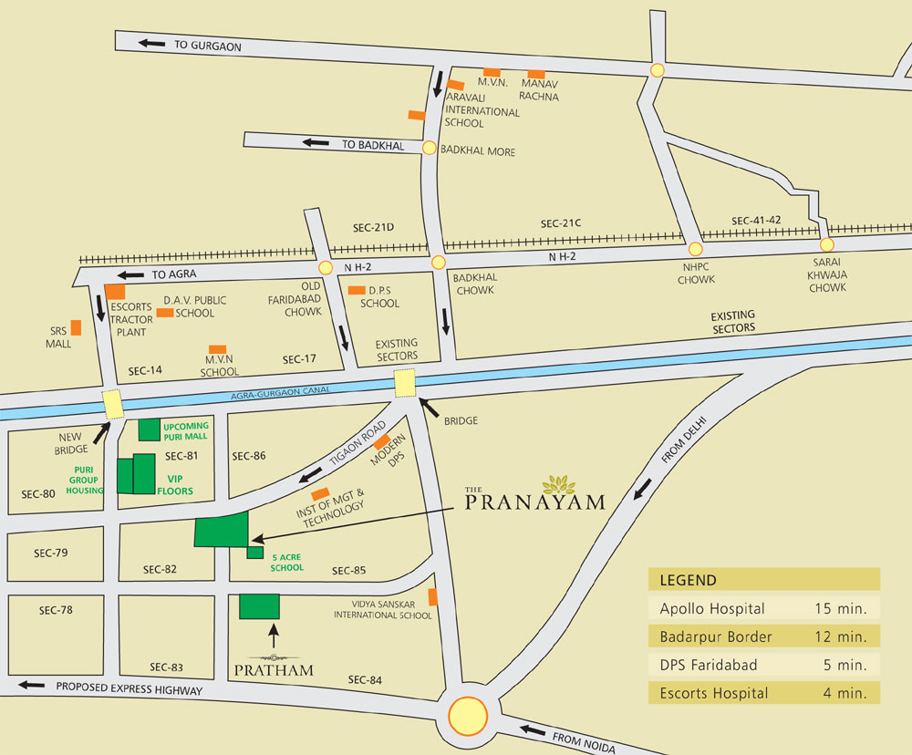 Puri Construction The Pranayam Location Map Image