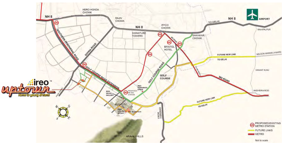 Ireo uptown Location Map Image