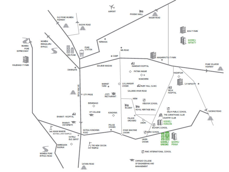Godrej Greens Location Map Image