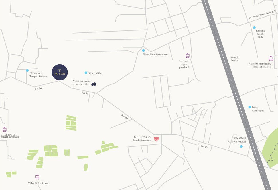 Kohinoor Falcon Location Map Image