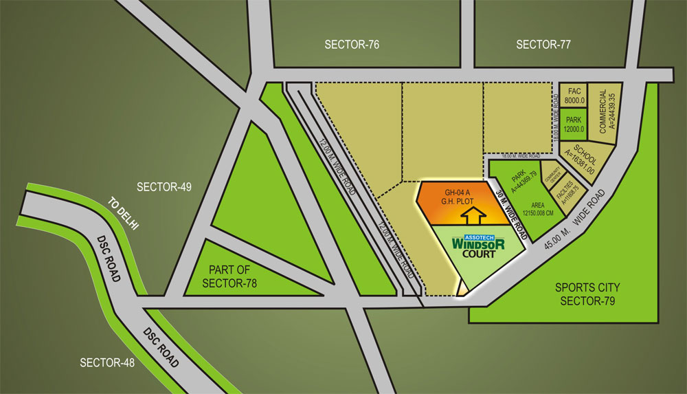 Assotech Windsor Court Location Map Image