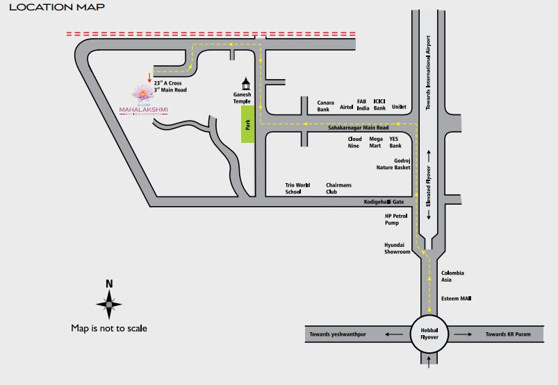 G Corp Mahalakshmi Location Map Image