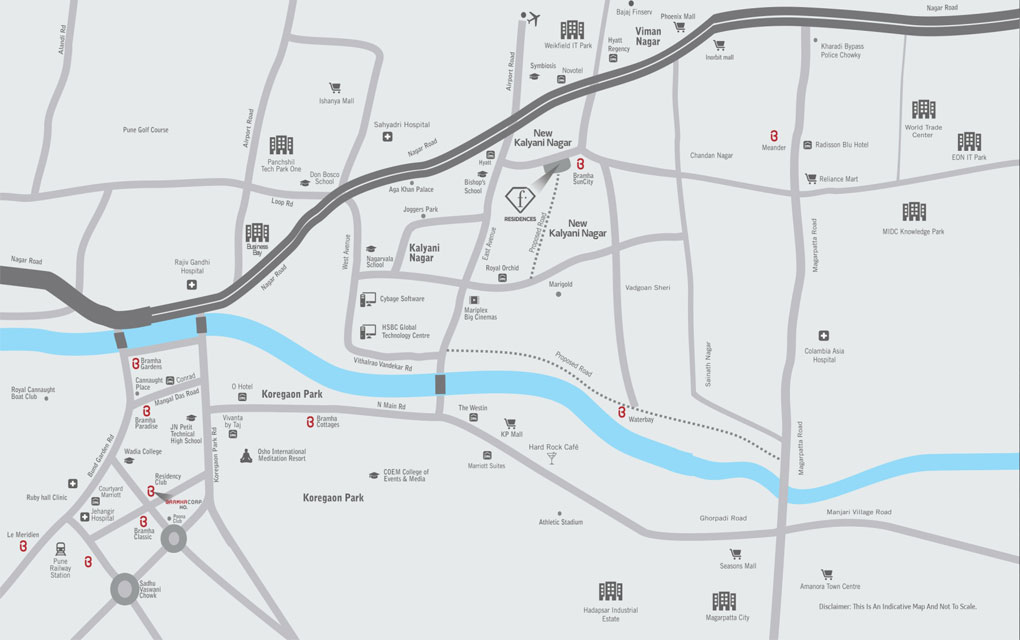 Bramha F Residences Location Map Image
