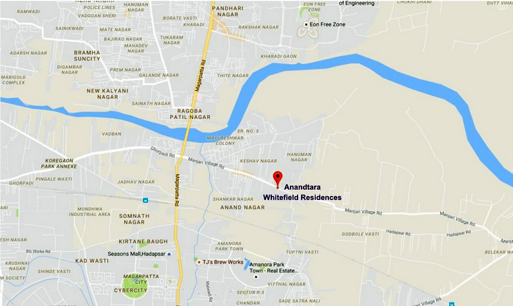 Anandtara Whitefield Residences Location Map Image