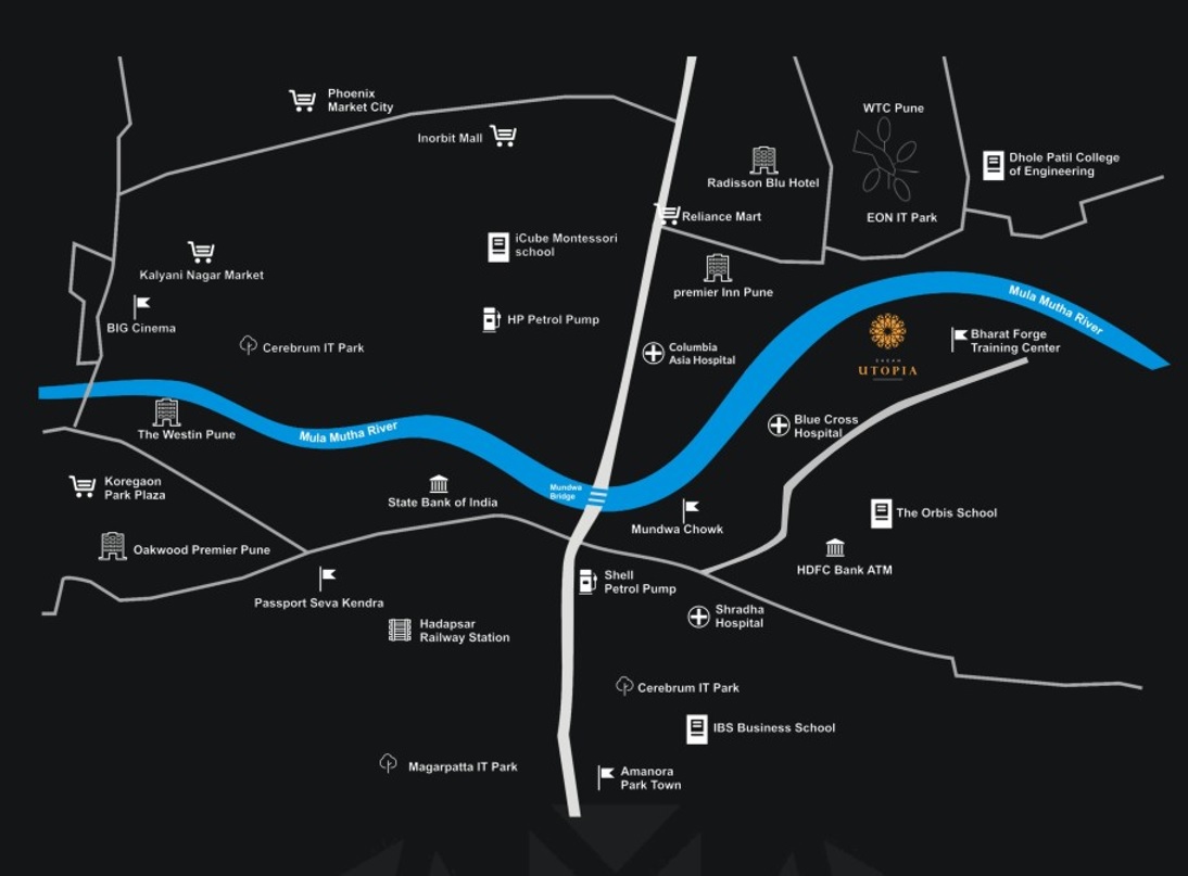 Gagan Utopia Location Map Image