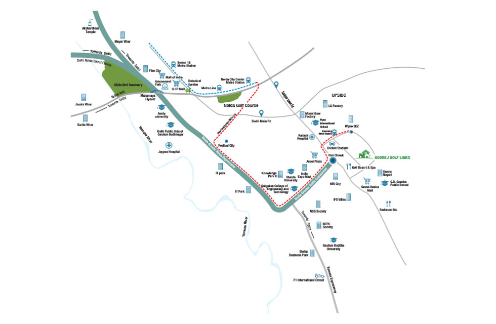 Godrej Crest Location Map Image