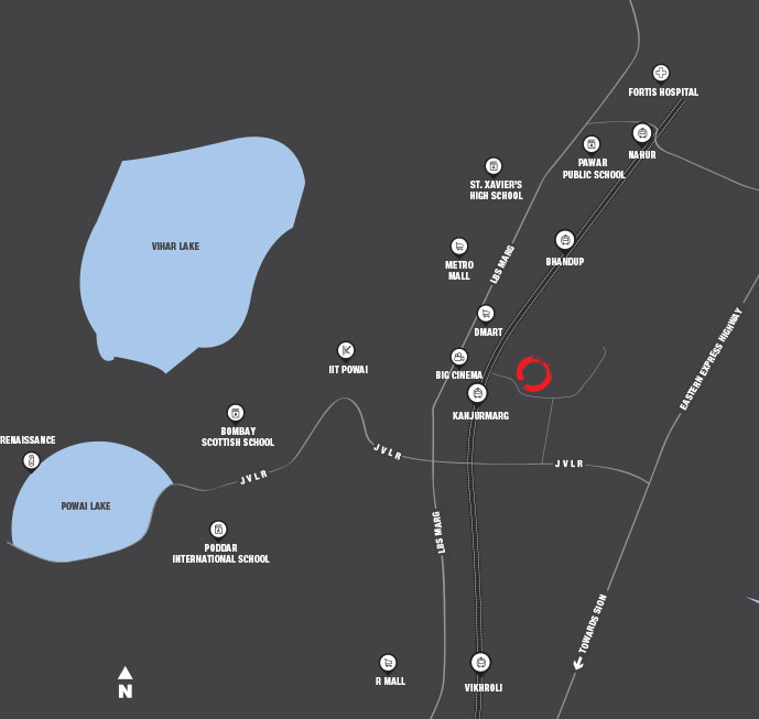 Kanakia Zen World Location Map Image