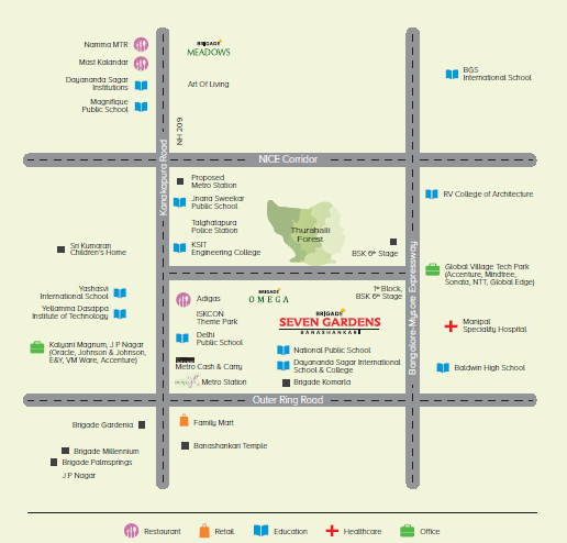 Brigade 7 Gardens Location Map Image