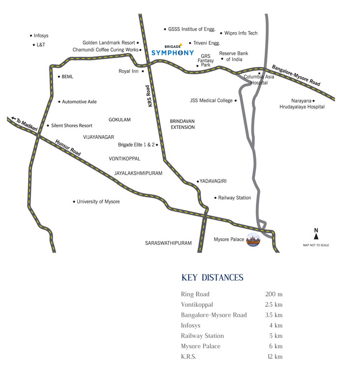 Brigade Symphony Location Map Image