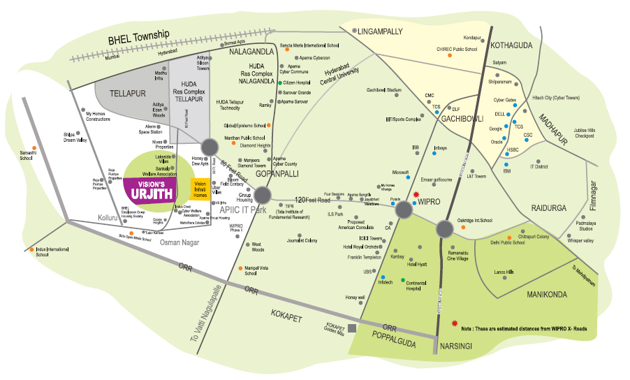 Visions Urjith Location Map Image